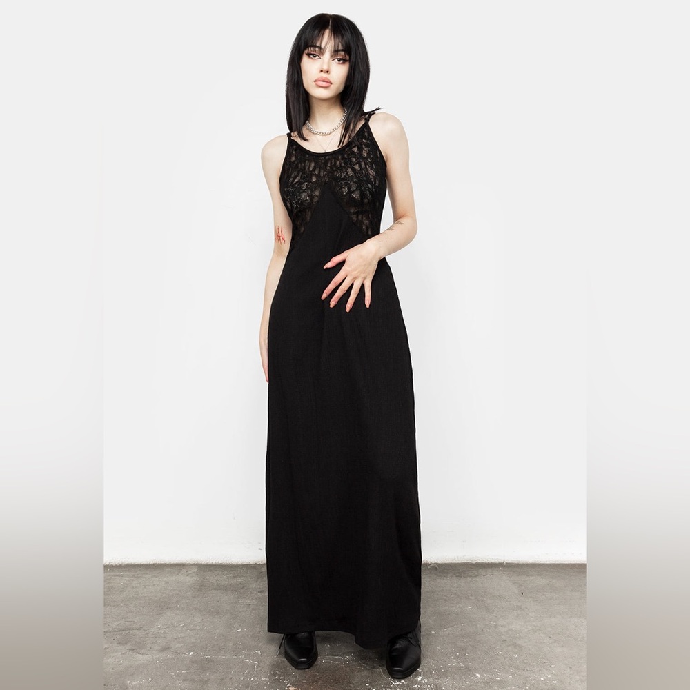 NWT Disturbia Everything Libertina Lace Panel Slip Dress Size US 4 - Picture 5 of 7